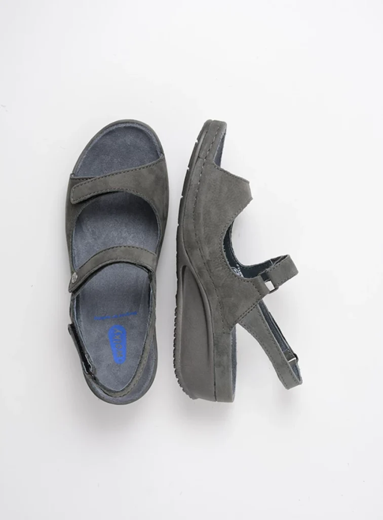 Wolky Sandalen 00425 Shallow 10200 Nubukleder grau