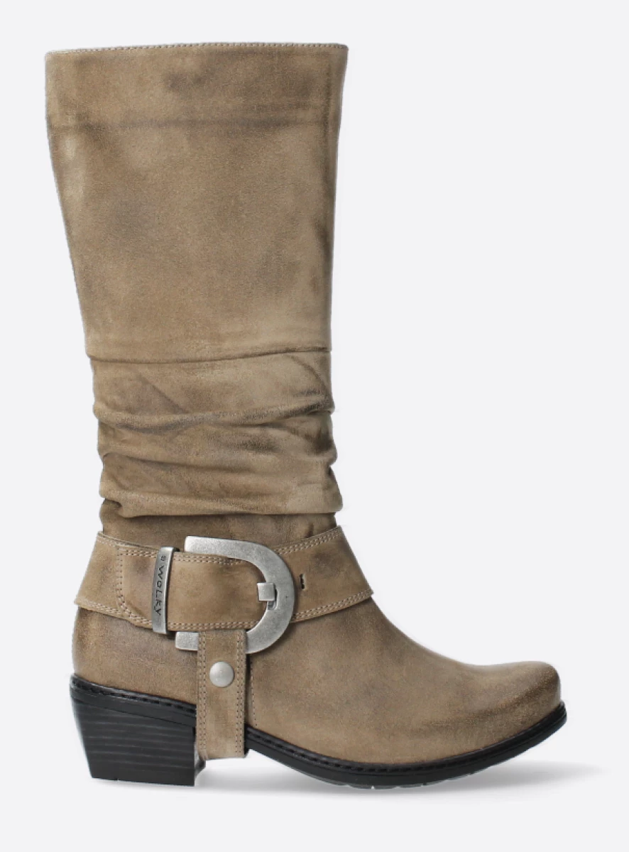 Wolky Stiefel 00456 La Banda 45150 Veloursleder taupe