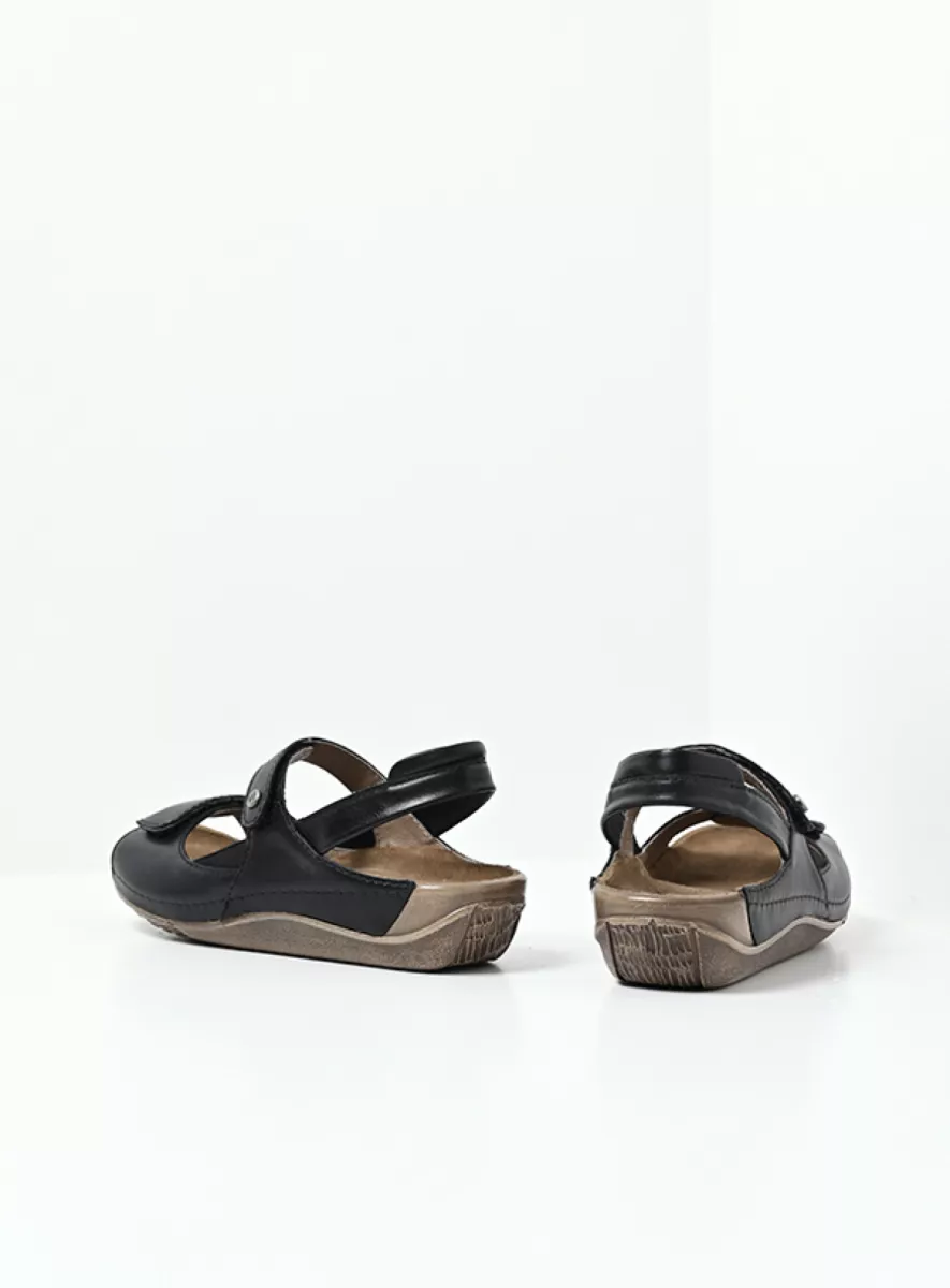 Wolky Sandalen 00537 Alberta 50000 Leder schwarz