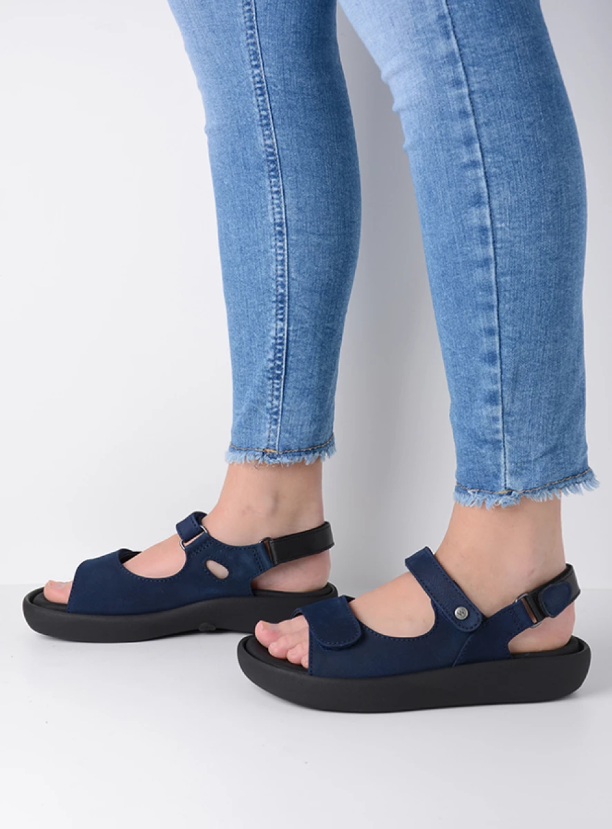 Wolky Sandalen 00827 Celine 11820 Nubukleder denimblau