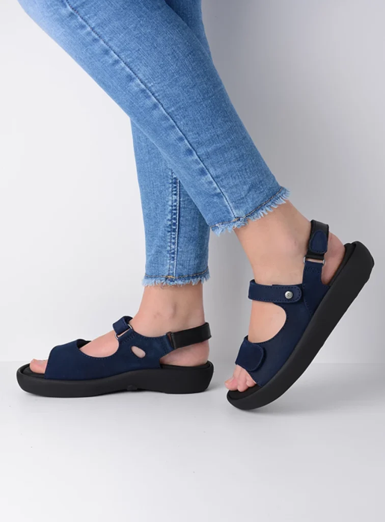 Wolky Sandalen 00827 Celine XW 11820 Nubukleder denimblau