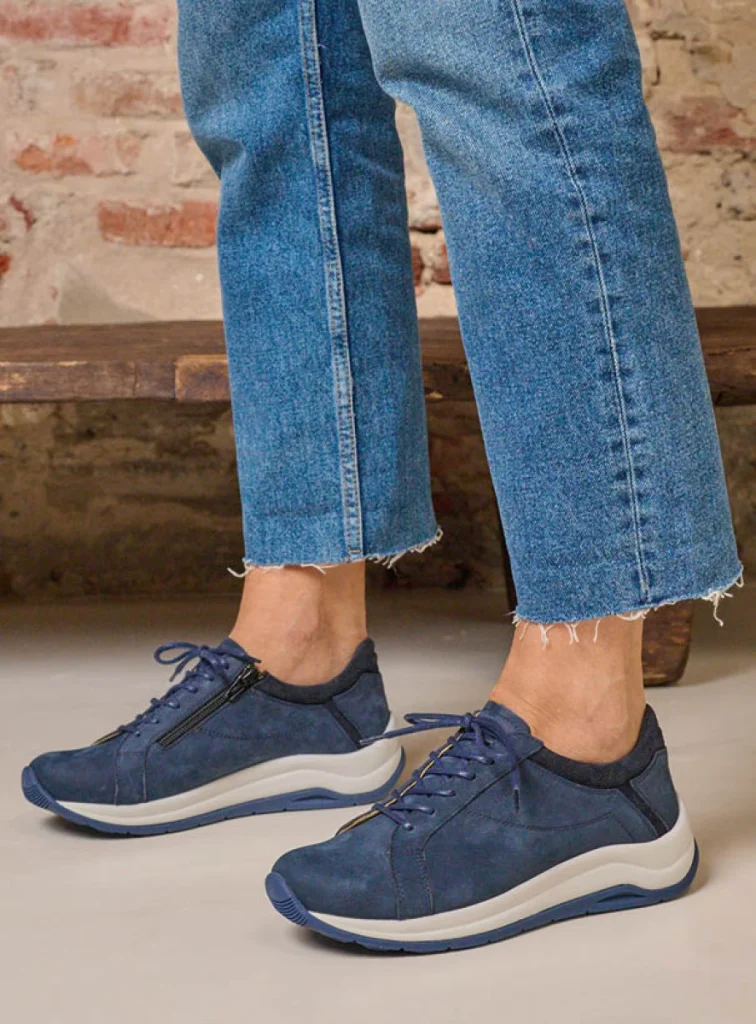 Wolky Sneakers 00980 Milton 11820 Nubukleder denimblau