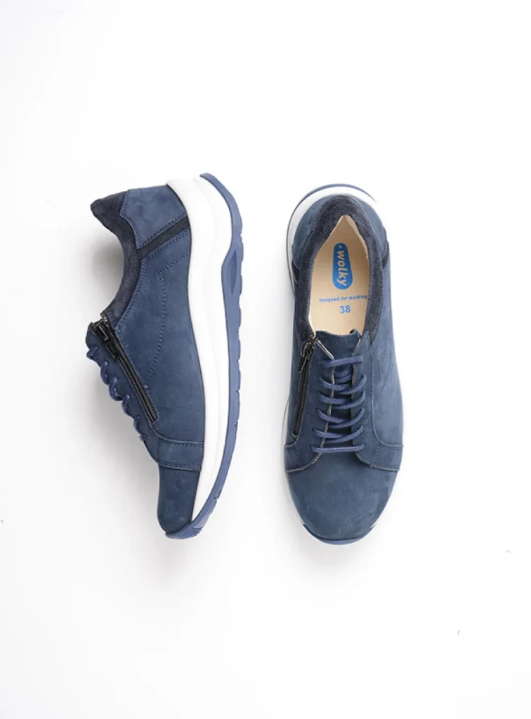 Wolky Sneakers 00980 Milton 11820 Nubukleder denimblau