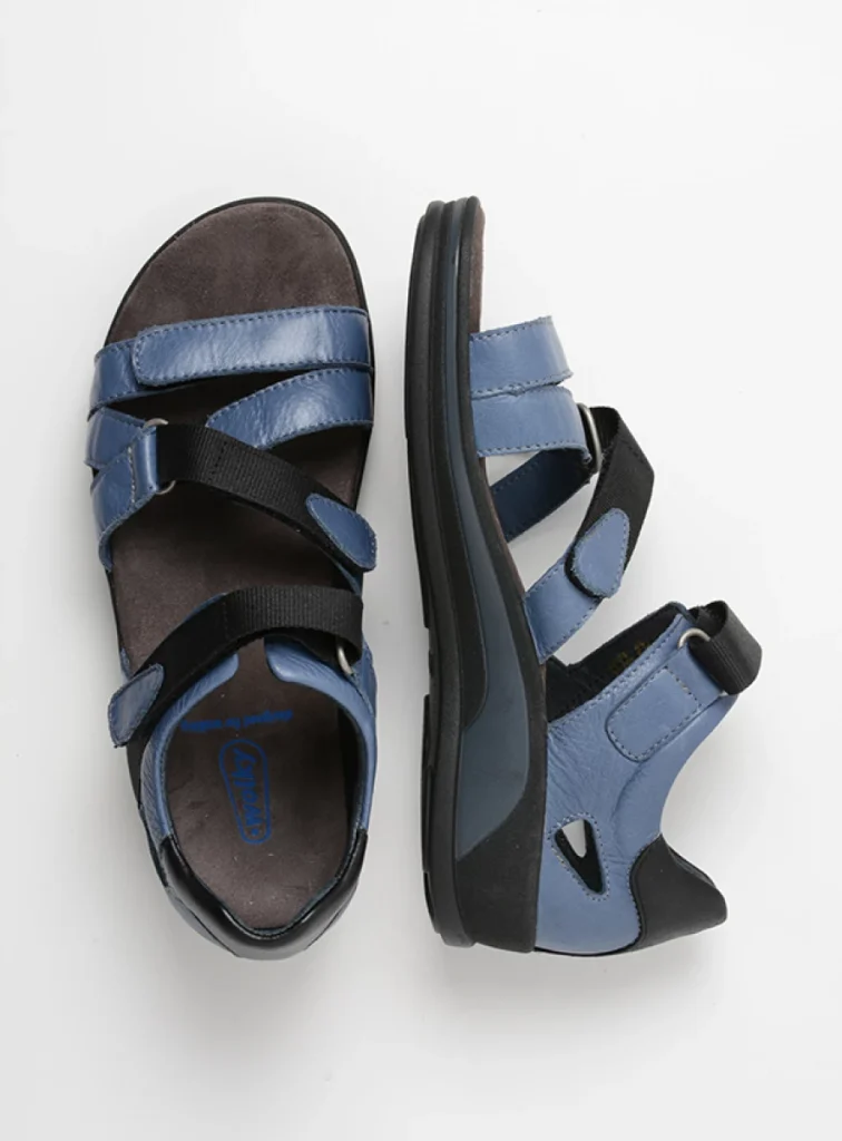 Wolky Sandalen 01055 Desh 30840 Jeans blau Leder