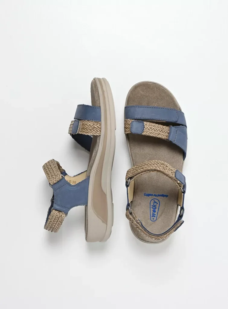 Wolky Sandalen 01056 Acula 12840 Nubukleder jeansblau