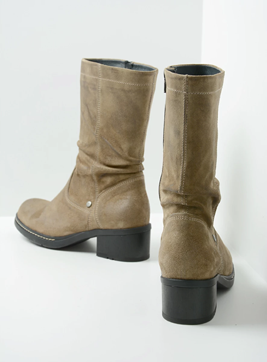 Wolky Stiefel 01261 Edmonton 45150 Veloursleder taupe