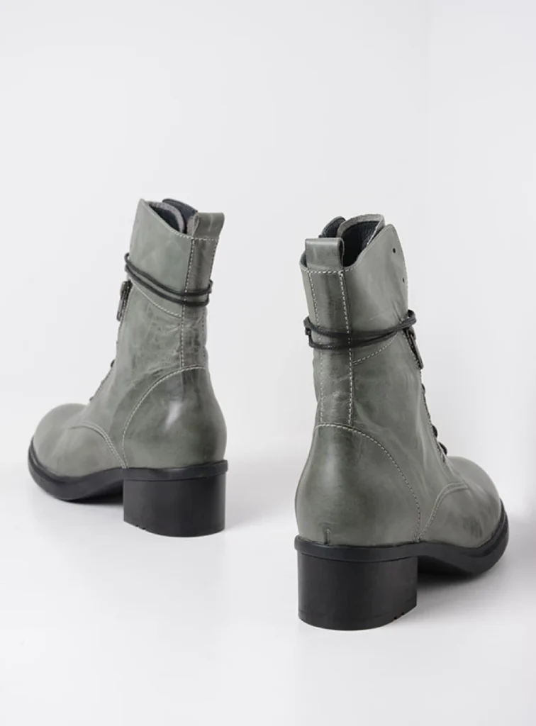 Wolky Stiefel 01273 Rimbley 37215 Leder grau-grün