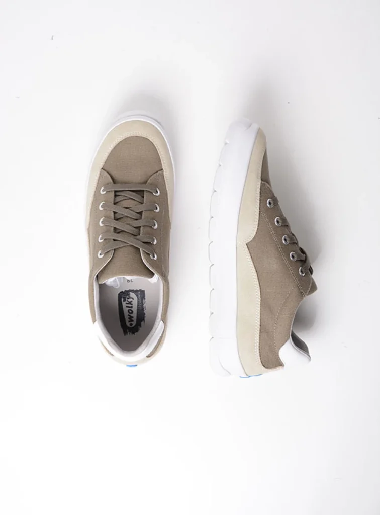 Wolky Sneakers 01425 Babati 94375 Canvas/Veloursleder khaki