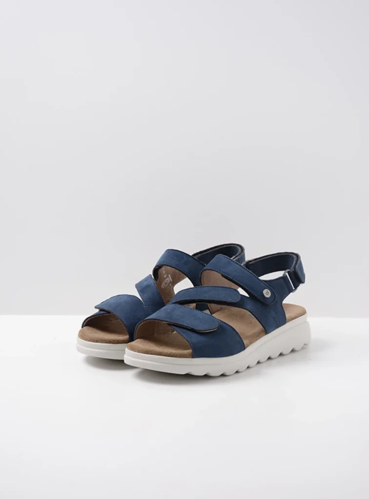 Wolky Sandalen 01526 Yard 11820 Nubukleder denimblau