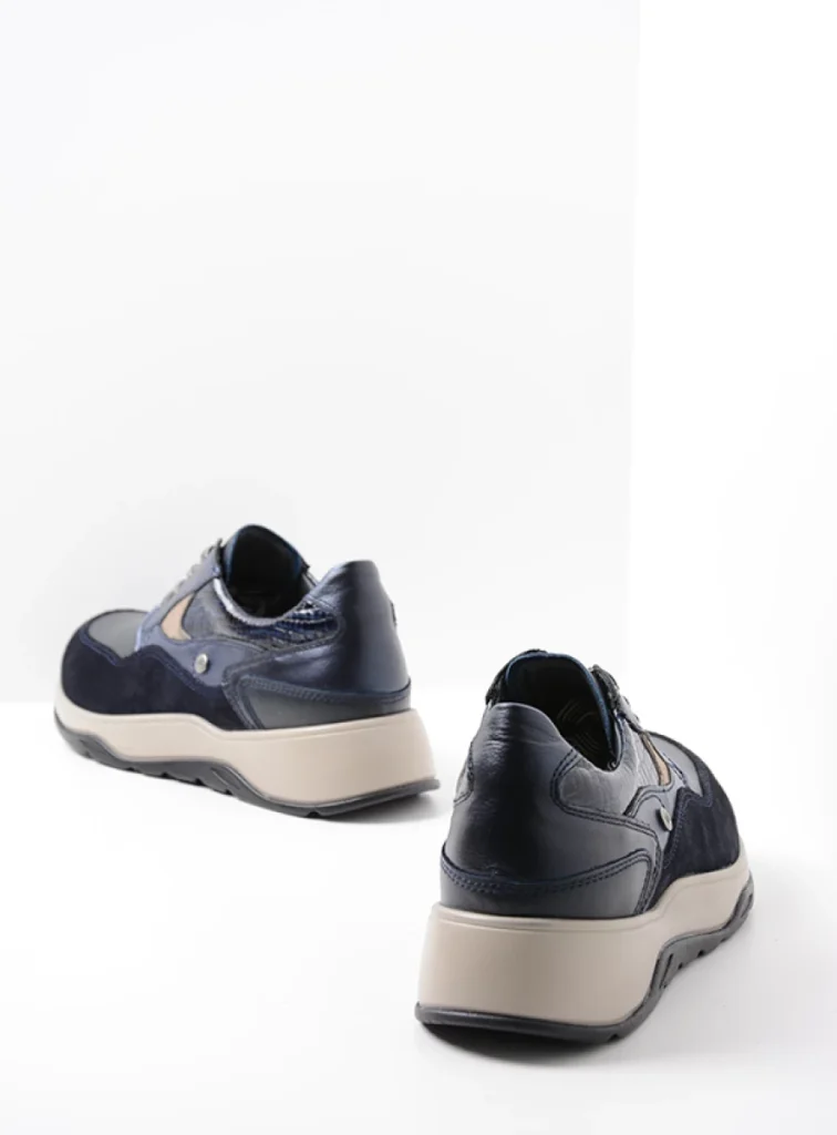 Wolky Sneakers 01580 Sappho 90801 Leder Kombi blau