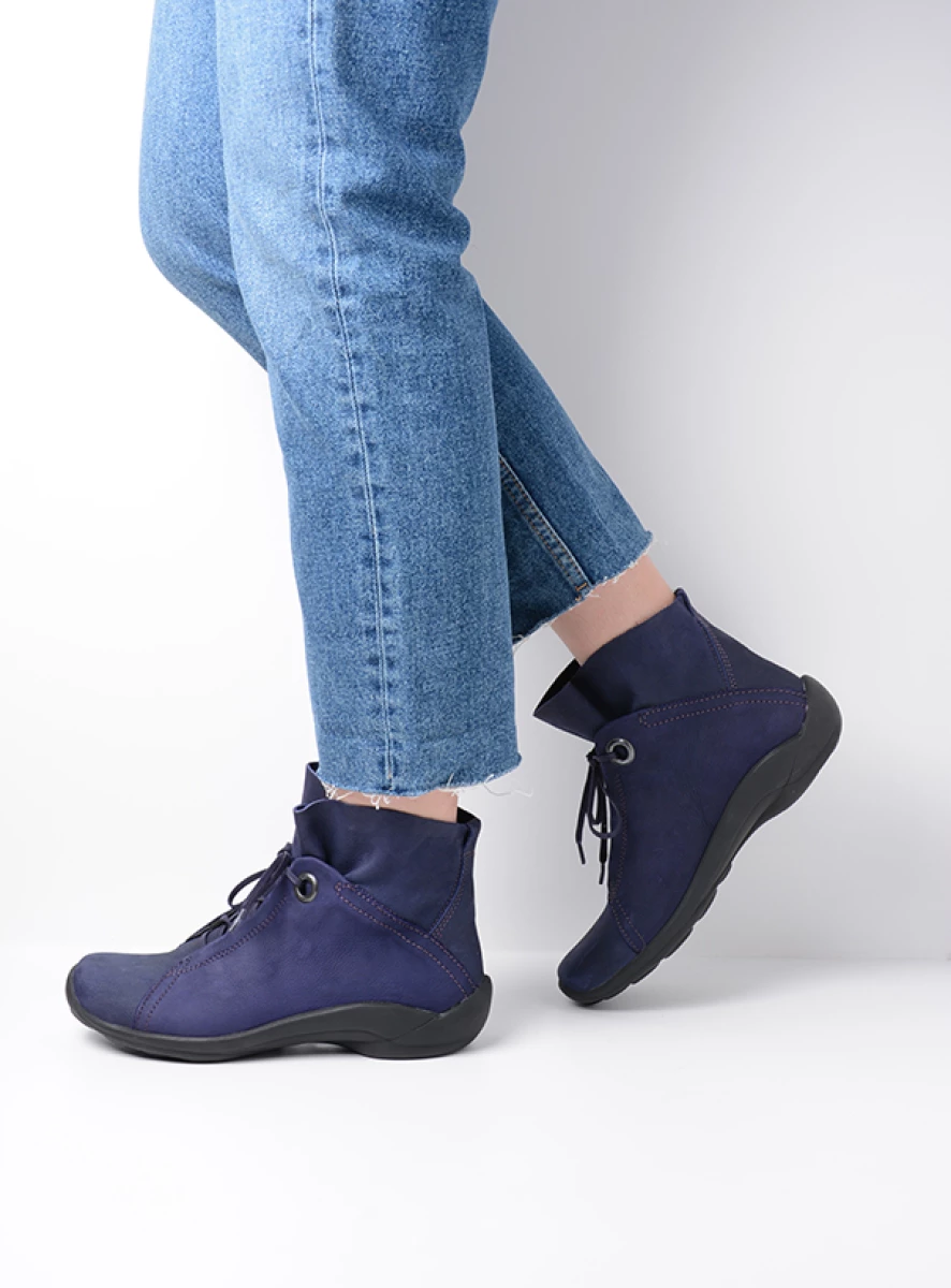 Wolky Hohe Schnürschuhe 01657 Diana 11600 Nubukleder violett