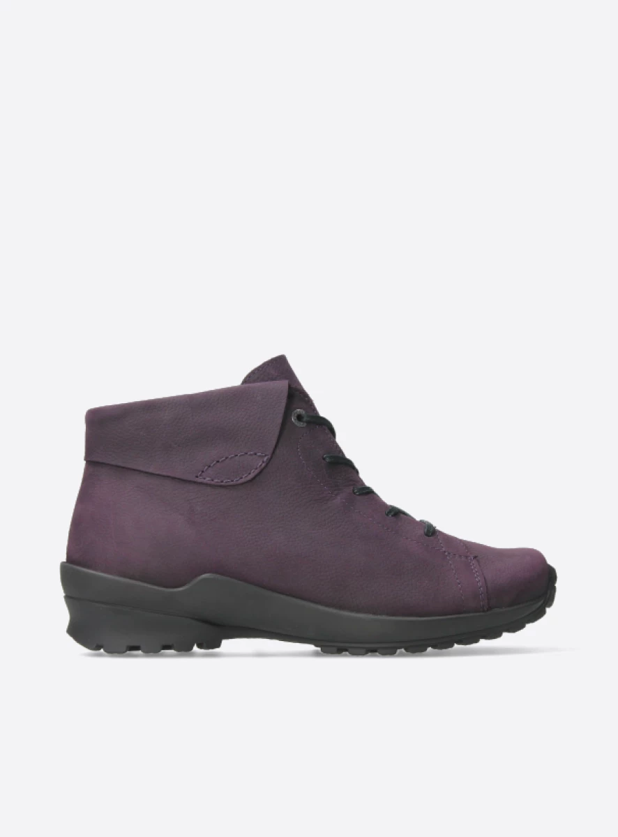 Wolky Hohe Schnürschuhe 01737 Teton 11600 Nubukleder violett