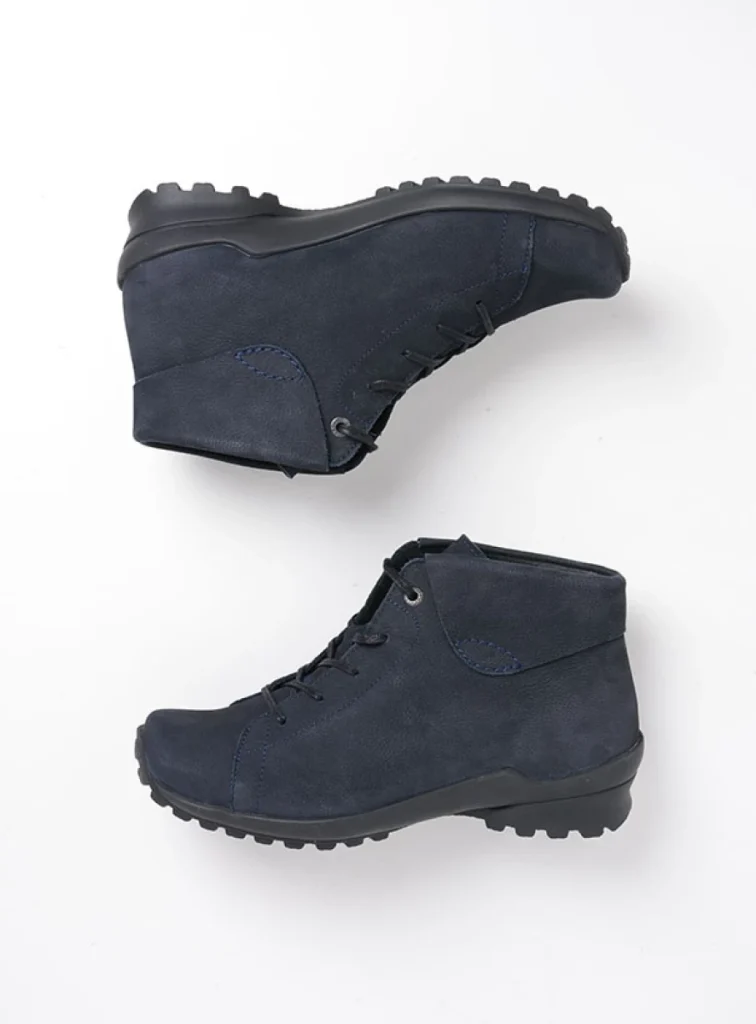 Wolky Hohe Schnürschuhe 01737 Teton 11800 Nubukleder blau