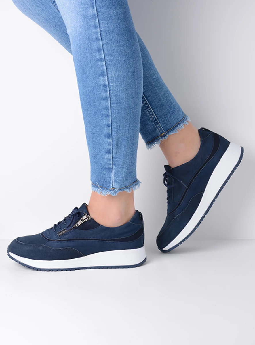 Wolky Sneakers 02278 Sprint 11820 Nubukleder denimblau