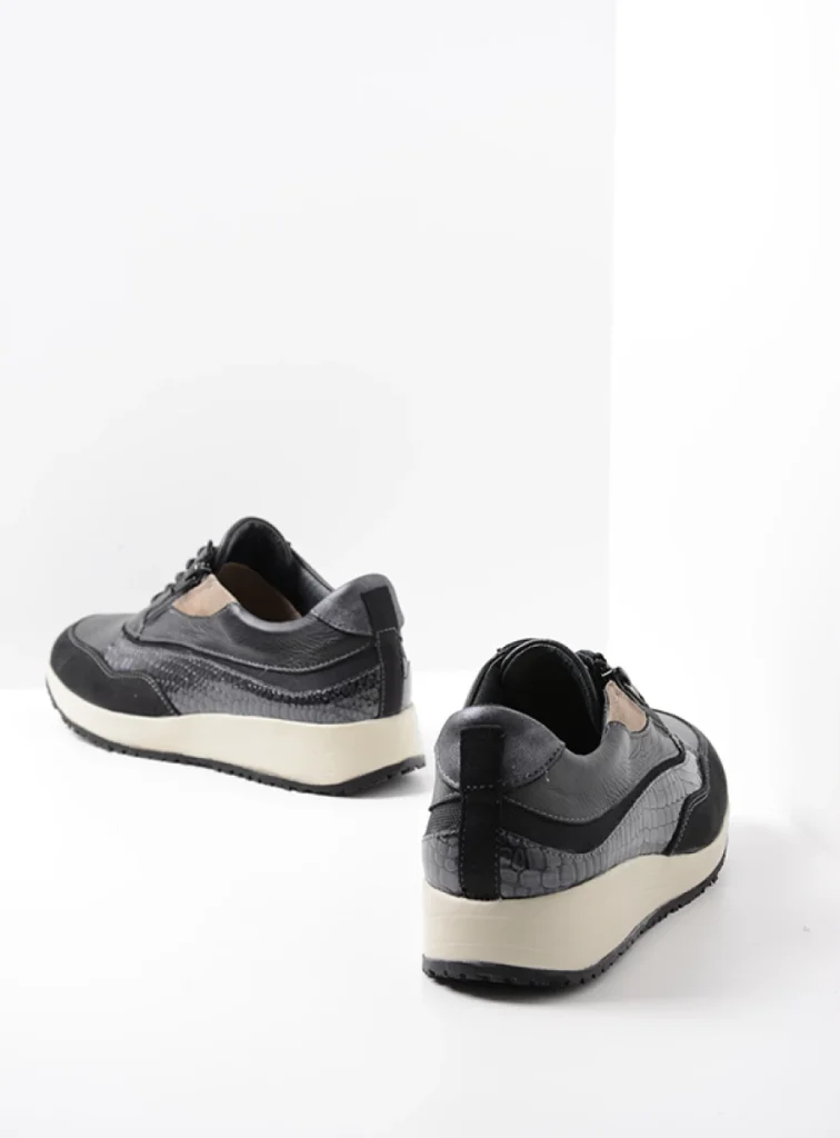 Wolky Sneakers 02278 Sprint 90001 Leder Kombi schwarz