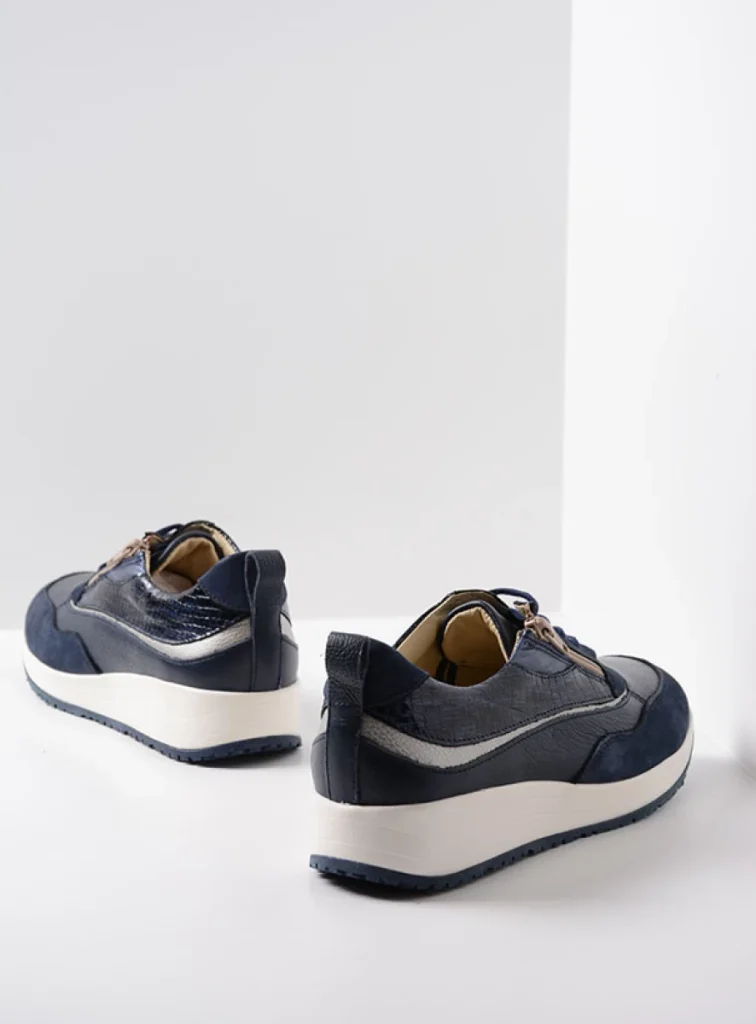 Wolky Sneakers 02278 Sprint 91823 Leder Kombi blau/silber