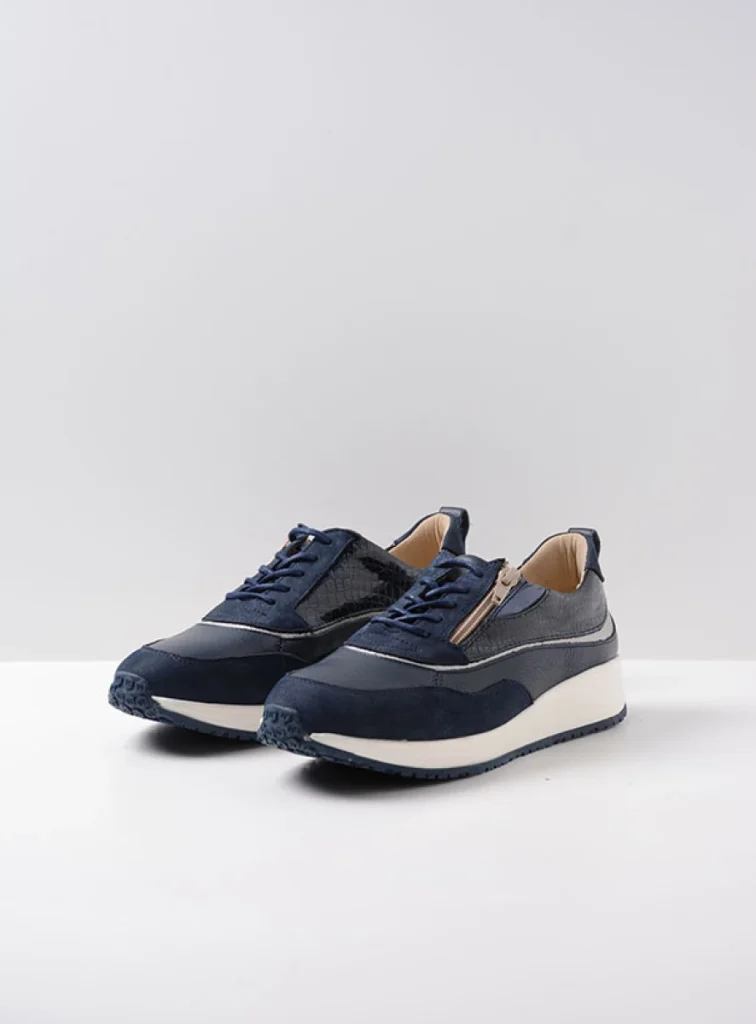 Wolky Sneakers 02278 Sprint 91823 Leder Kombi blau/silber