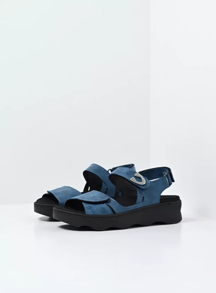 Wolky Sandalen 02350 Medusa 36804 Effekt-Leder blau