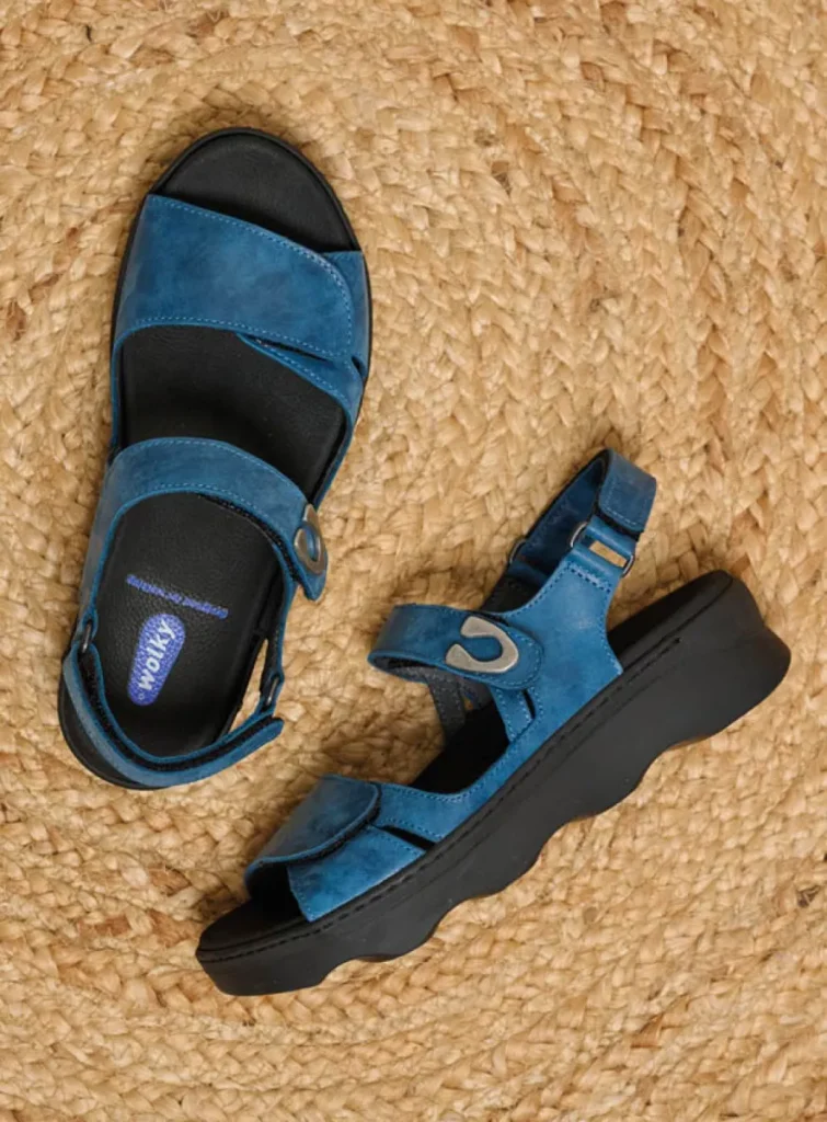 Wolky Sandalen 02350 Medusa 36804 Effekt-Leder blau