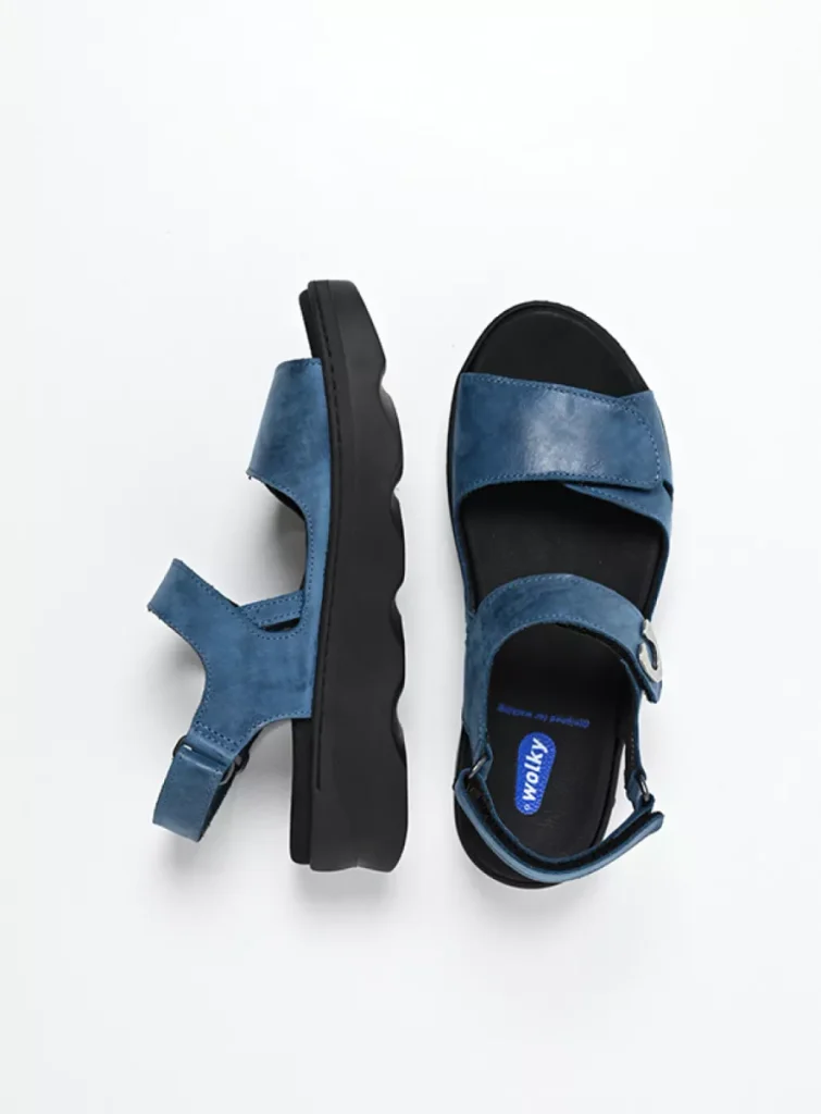 Wolky Sandalen 02350 Medusa 36804 Effekt-Leder blau