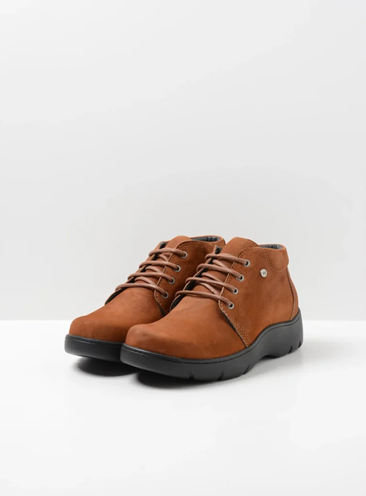 Wolky Hohe Schnürschuhe 03255 Tarda XW-WR 11430 Nubukleder cognac