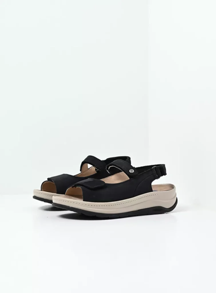 Wolky Sandalen 03350 Adura 10070 Nubukleder schwarz