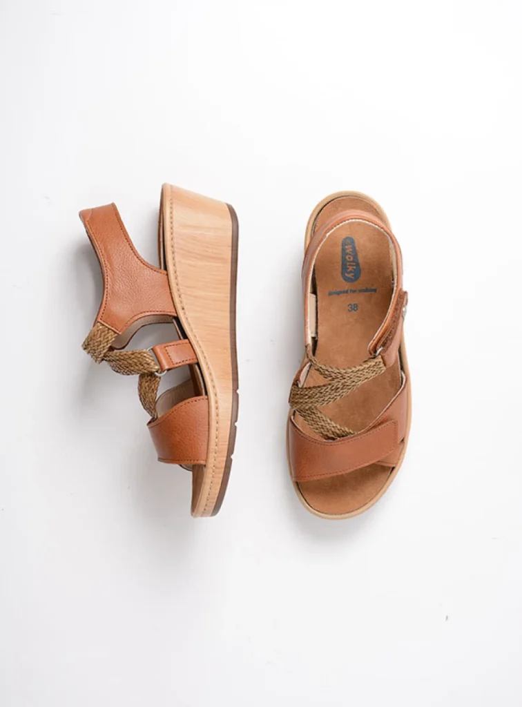 Wolky Sandalen 03550 La Jolla 30430 Leder cognac