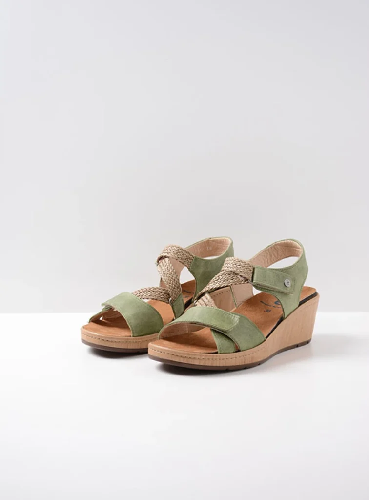 Wolky Sandalen 03550 La Jolla 30710 Leder grün olive