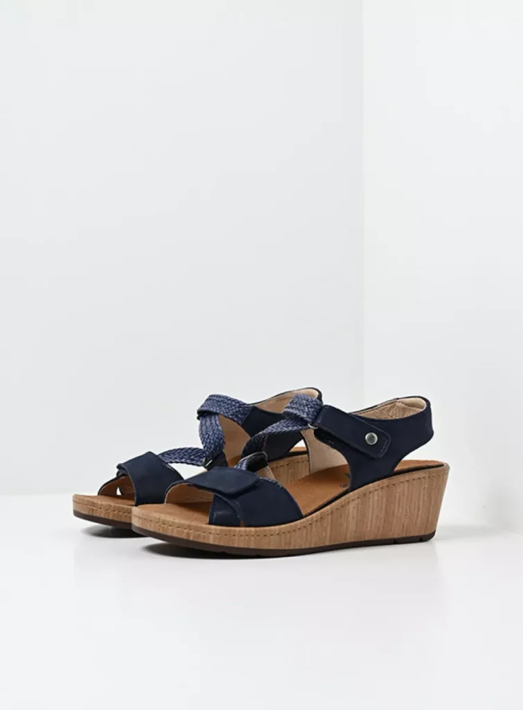 Wolky Sandalen 03550 La Jolla 36820 Effekt-Leder denimblau