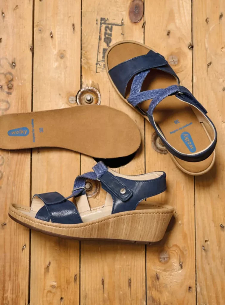 Wolky Sandalen 03550 La Jolla 36820 Effekt-Leder denimblau