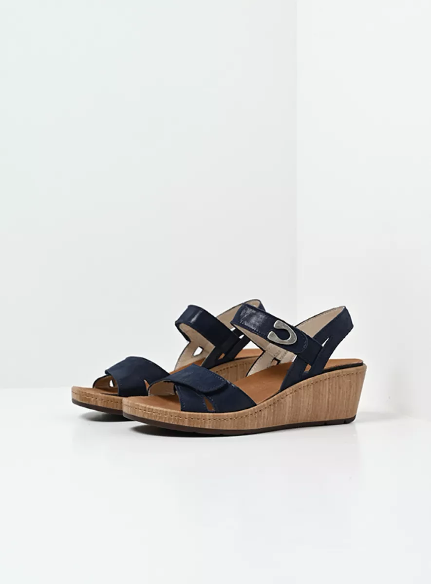 Wolky Sandalen 03552 Sanibel 36820 Effekt-Leder denimblau