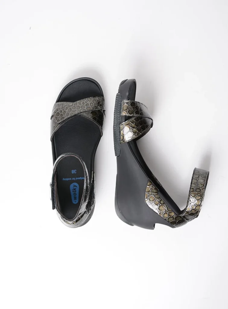 Wolky Sandalen 03776 Era 61210 Leder anthrazit