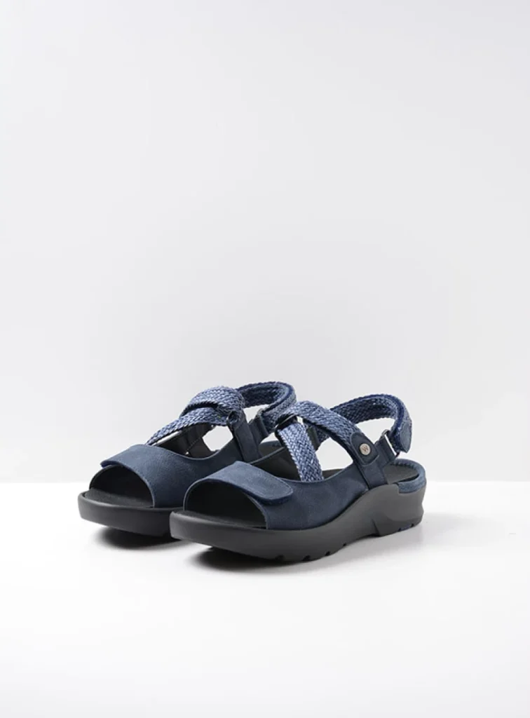 Wolky Sandalen 03925 Lisse 11821 Nubukleder denimblau