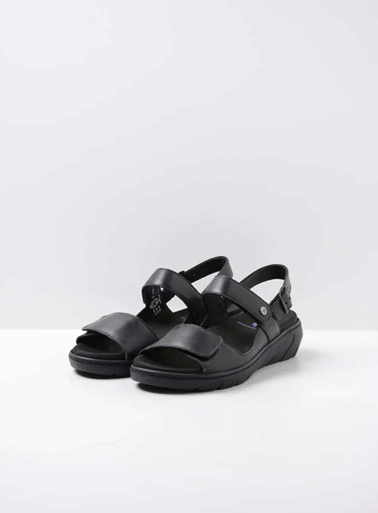 Wolky Sandalen 04104 Santorini 50000 Leder schwarz