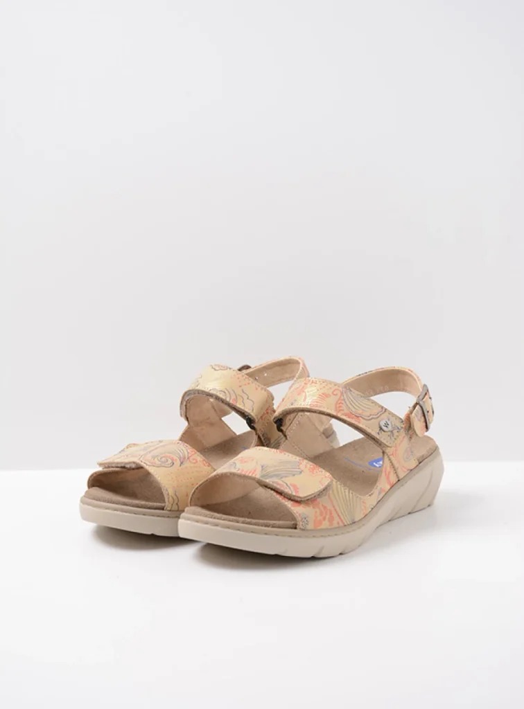 Wolky Sandalen 04104 Santorini 68390 Veloursleder beige