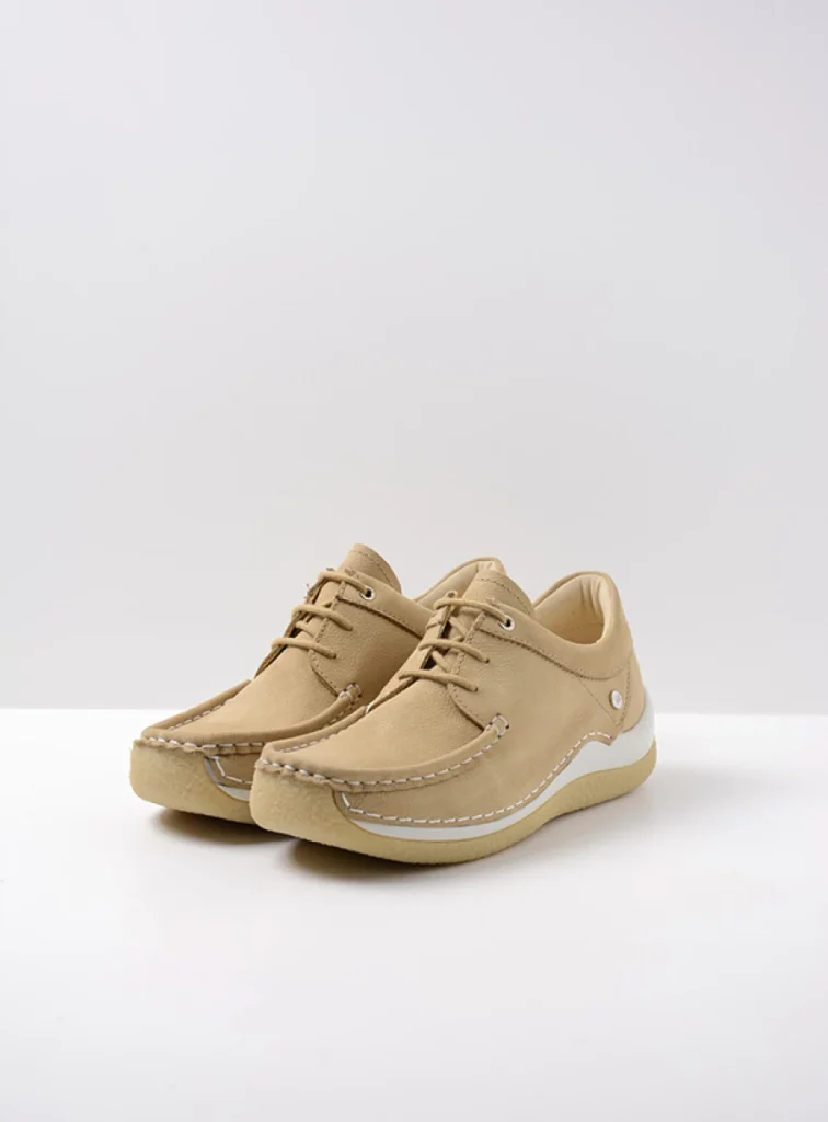 Wolky Schnürschuhe 04525 Celebration 11390 Nubukleder beige