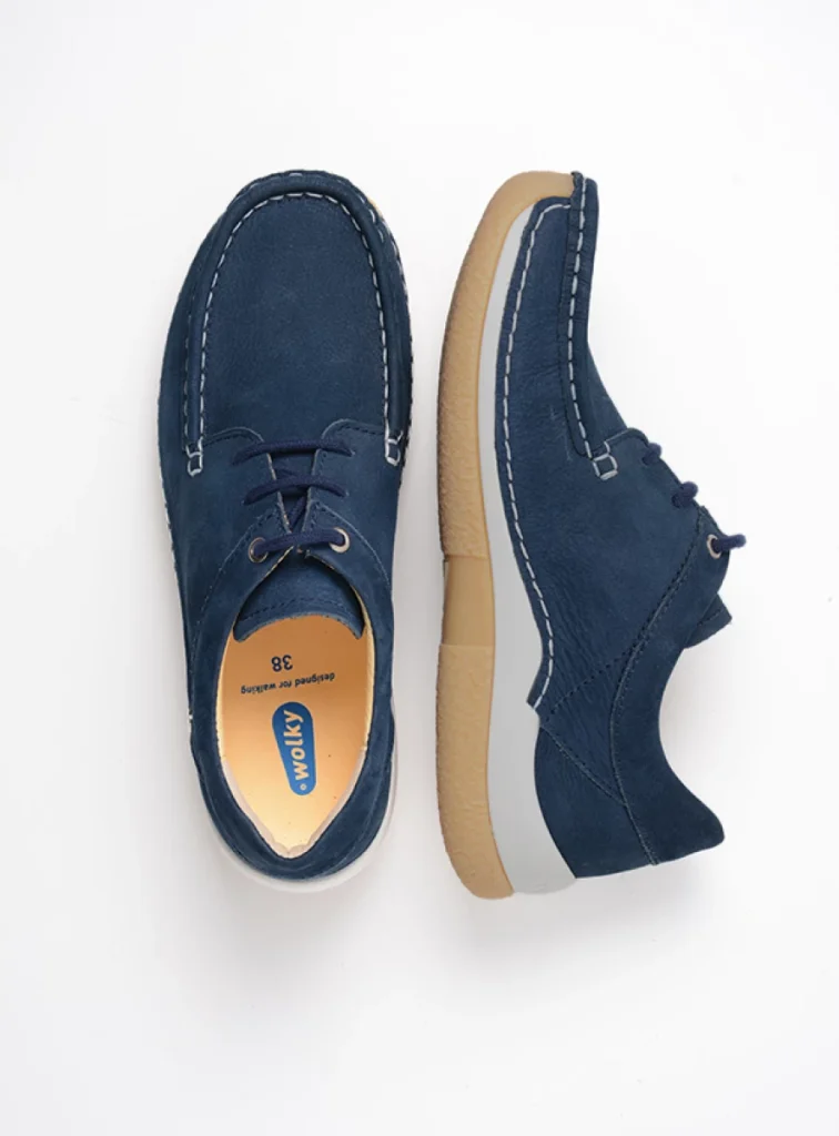 Wolky Sneakers 04525 Celebration 11820 Nubukleder denimblau