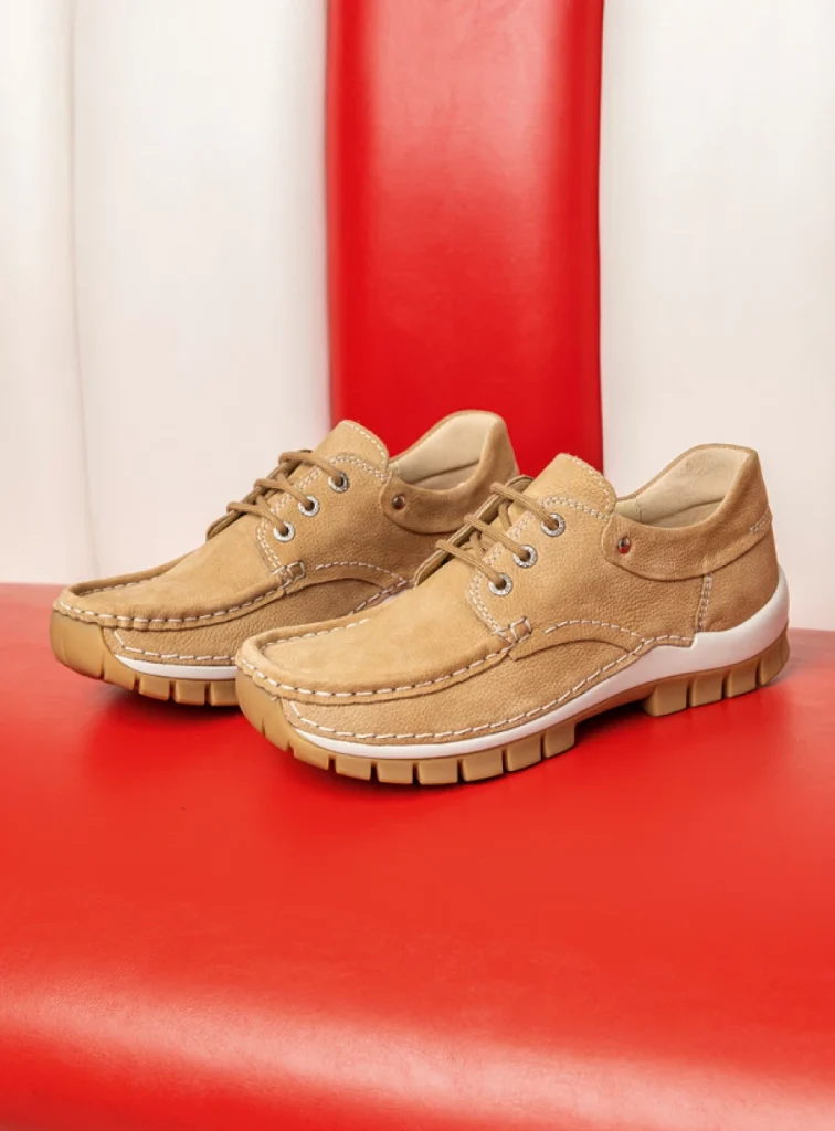 Wolky Schnürschuhe 04701 Fly Summer 11390 Nubukleder beige