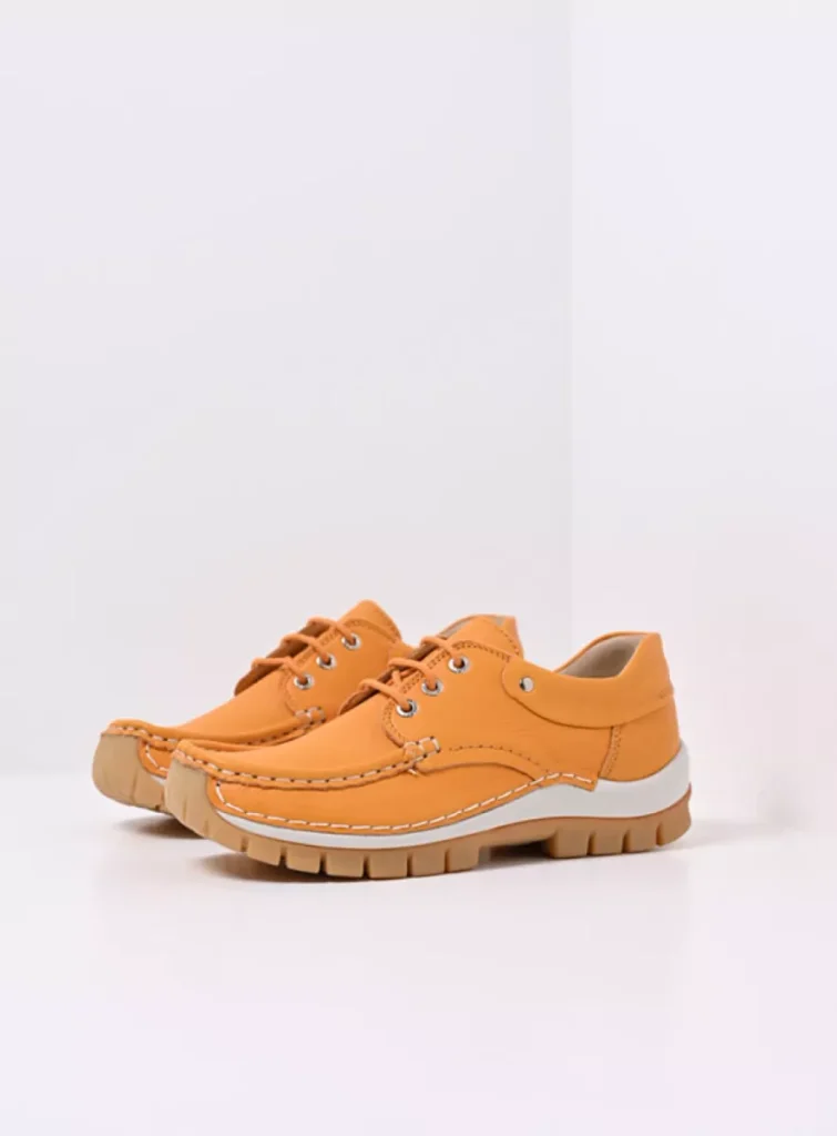 Wolky Schnürschuhe 04701 Fly Summer 20557 Leder hellorange