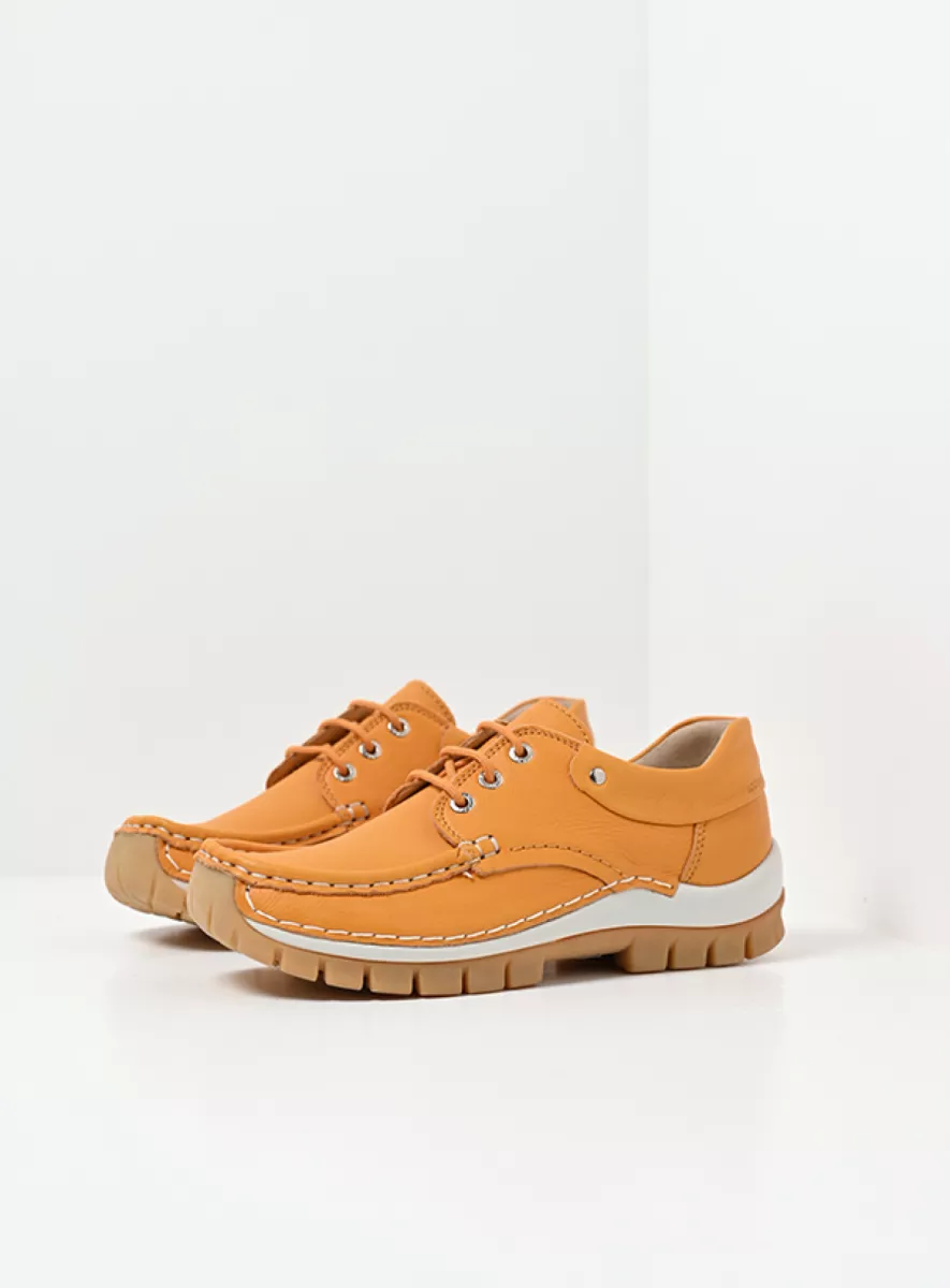 Wolky Schnürschuhe 04701 Fly Summer 20557 Leder hellorange