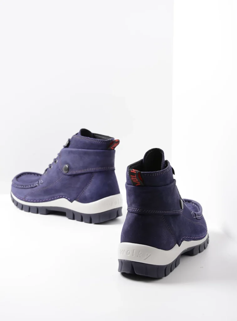 Wolky Hohe Schnürschuhe 04725 Jump 11600 Nubukleder violett