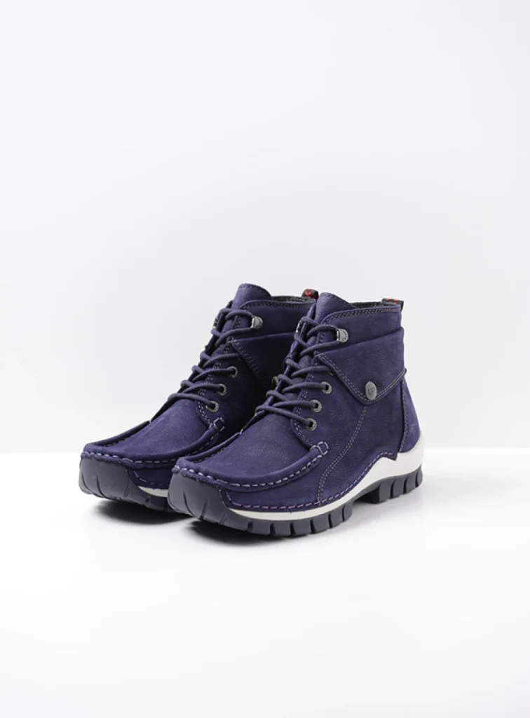 Wolky Hohe Schnürschuhe 04725 Jump 11600 Nubukleder violett