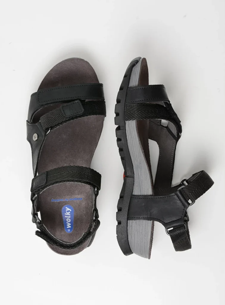 Wolky Sandalen 05450 Cradle 30000 Leder schwarz