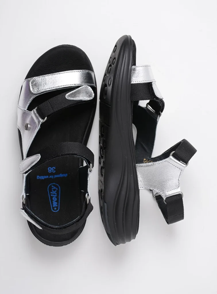 Wolky Sandalen 05650 Cirro 30130 Leder silber