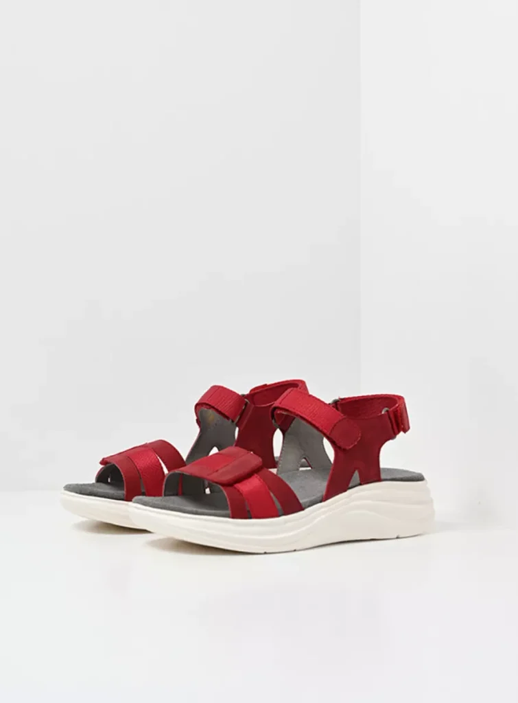 Wolky Sandalen 05652 Miku 10500 Nubukleder rot