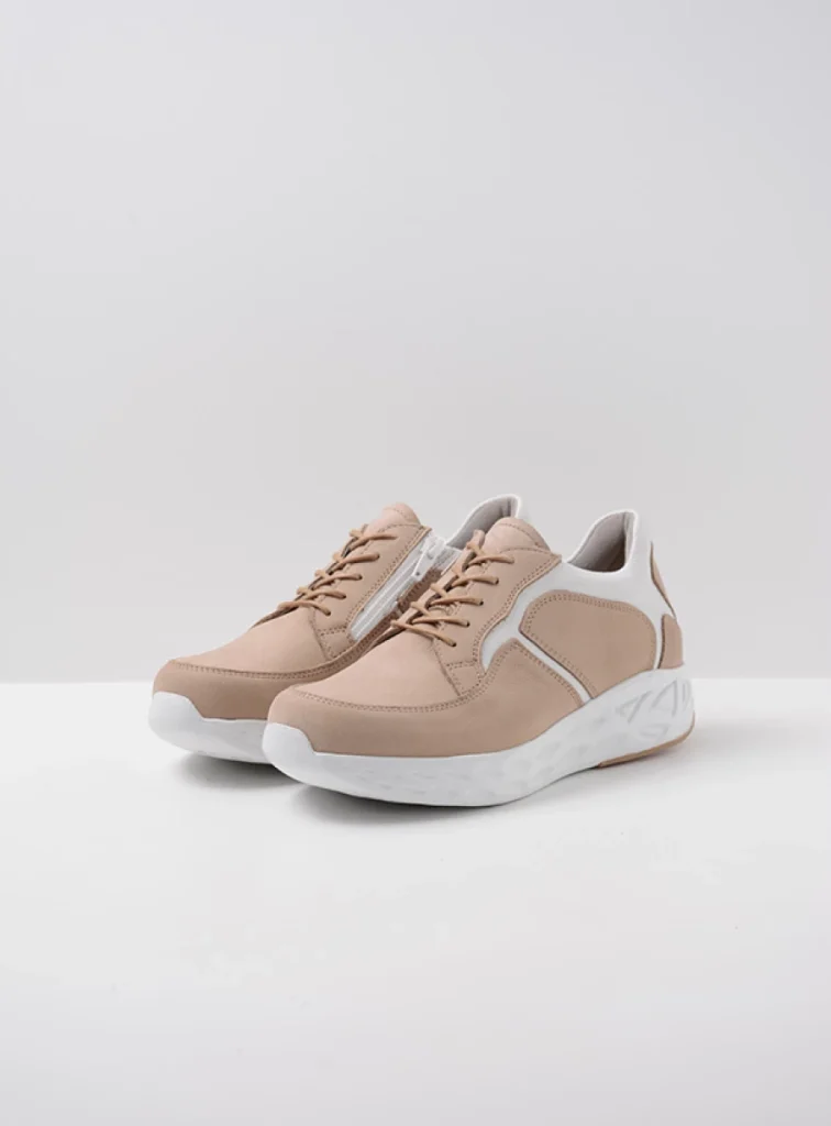 Wolky Schnürschuhe 05700 Bounce 11390 Nubukleder beige-weiß