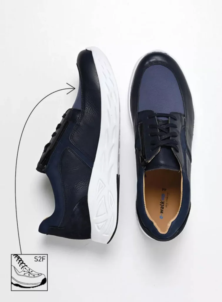 Wolky Sneakers 05725 Bounce Men S2F 90820 Leder Kombi Stretch denim