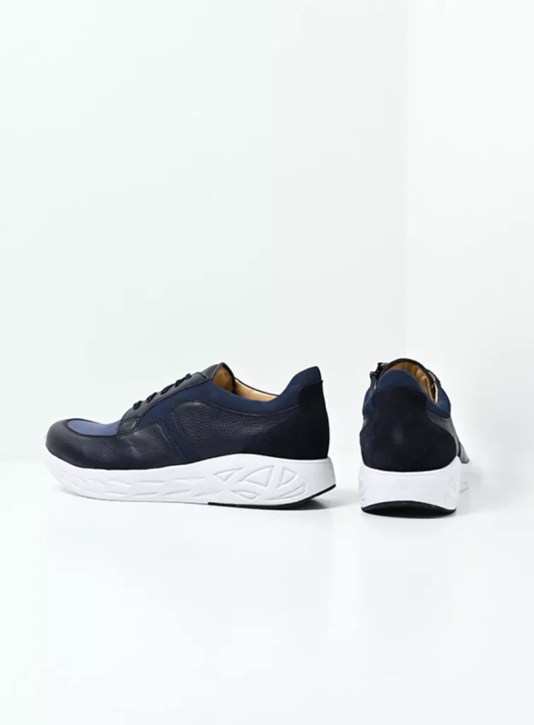 Wolky Sneakers 05725 Bounce Men S2F 90820 Leder Kombi Stretch denim