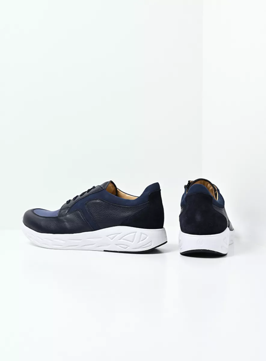 Wolky Sneakers 05725 Bounce Men S2F 90820 Leder Kombi Stretch denim