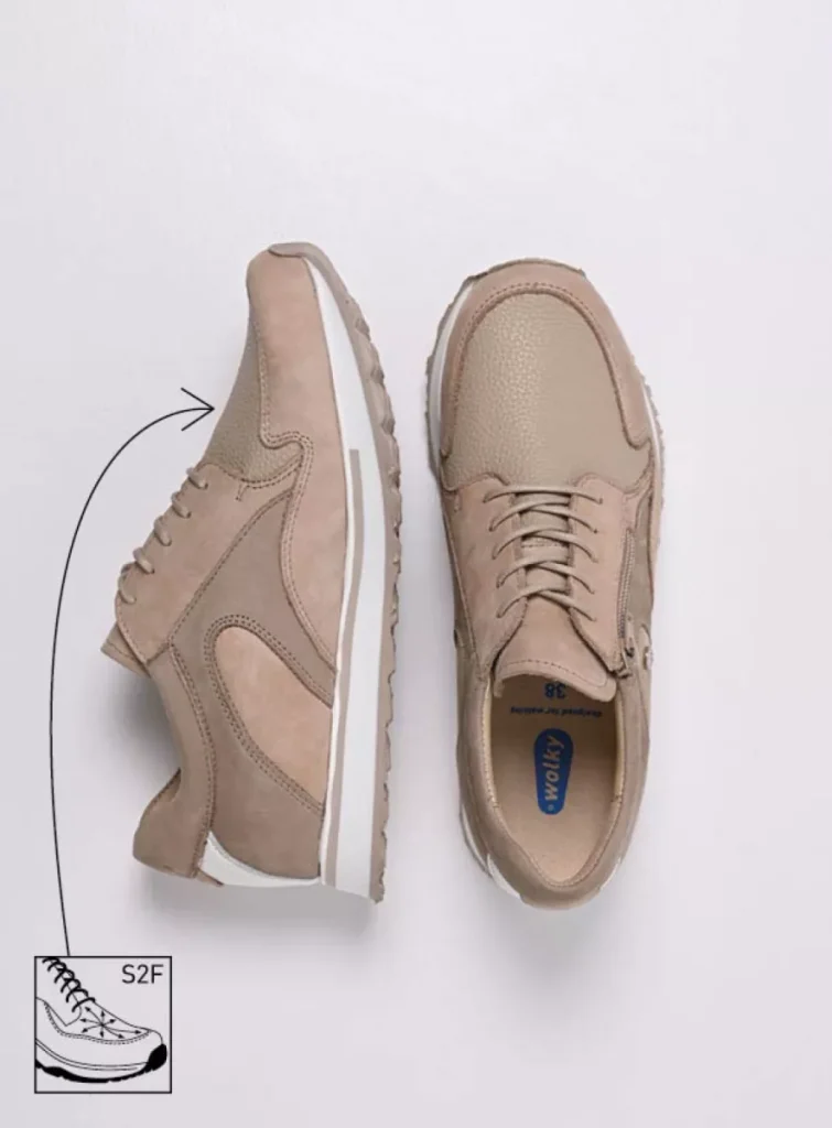 Wolky Sneakers 05812 e-Go S2F 90390 Kombi Leder Stretch beige